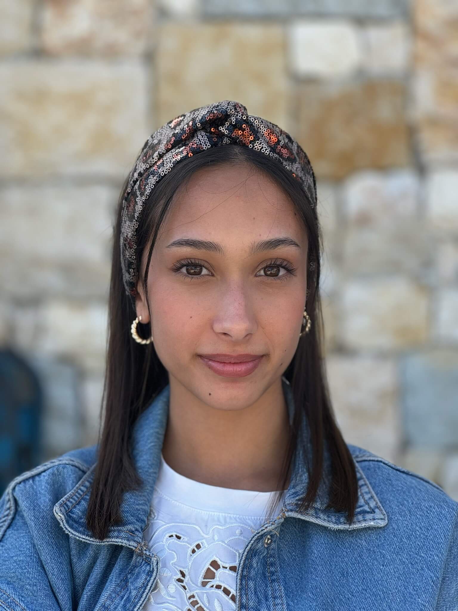מיני טורבן פייטים מנומר נחושת