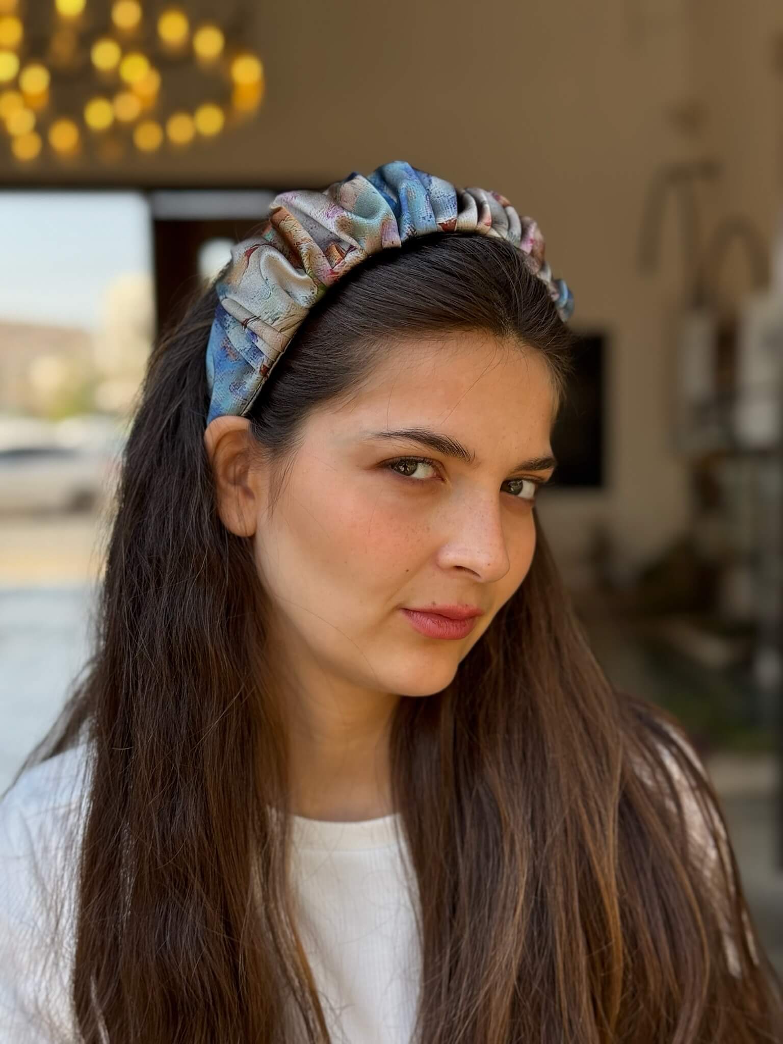 קשת לשיער שיפון טיי אנד דיי טופ צבעוני