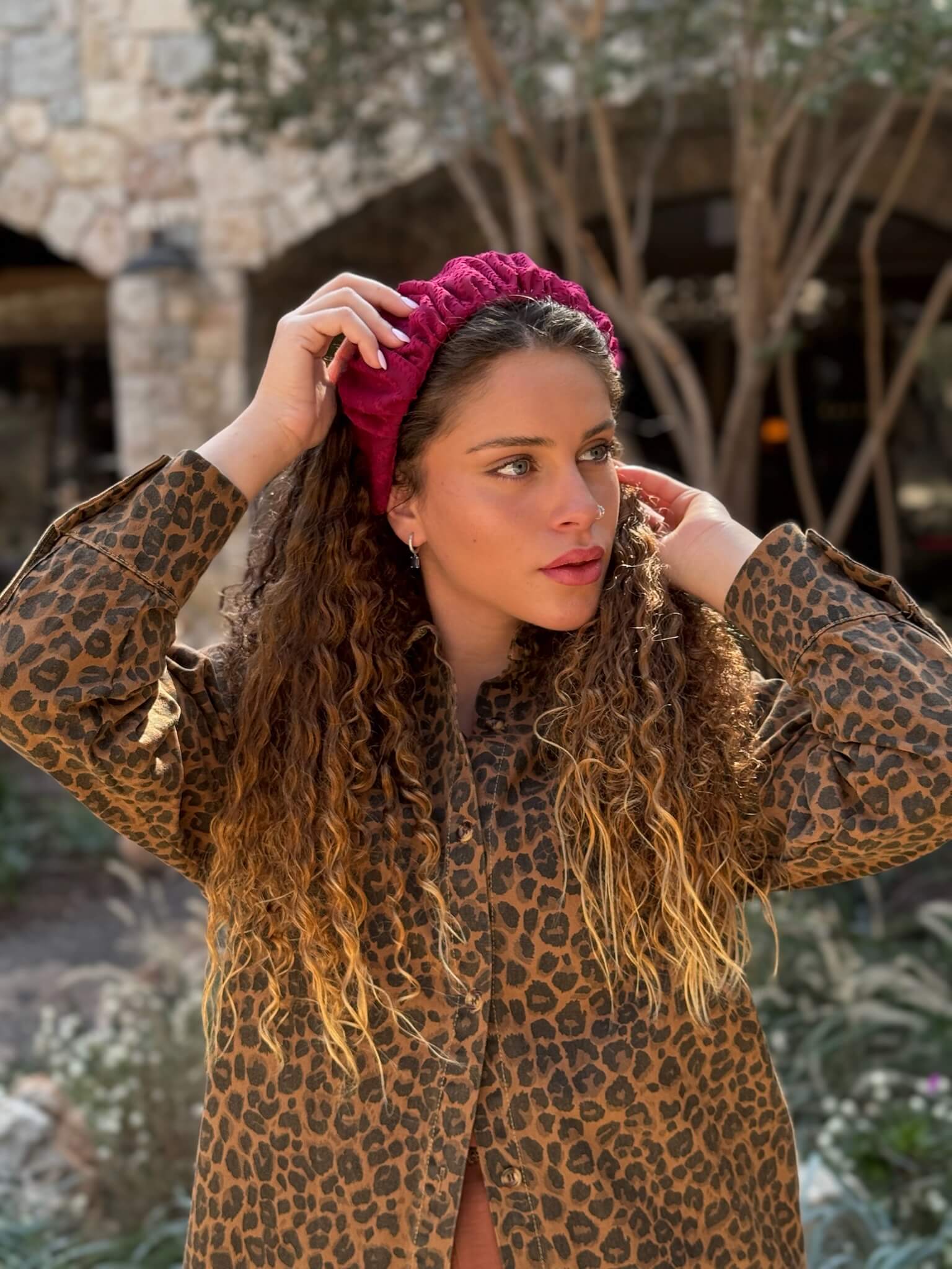 קשת לשיער שיפון מיוחד דובדבן צורות