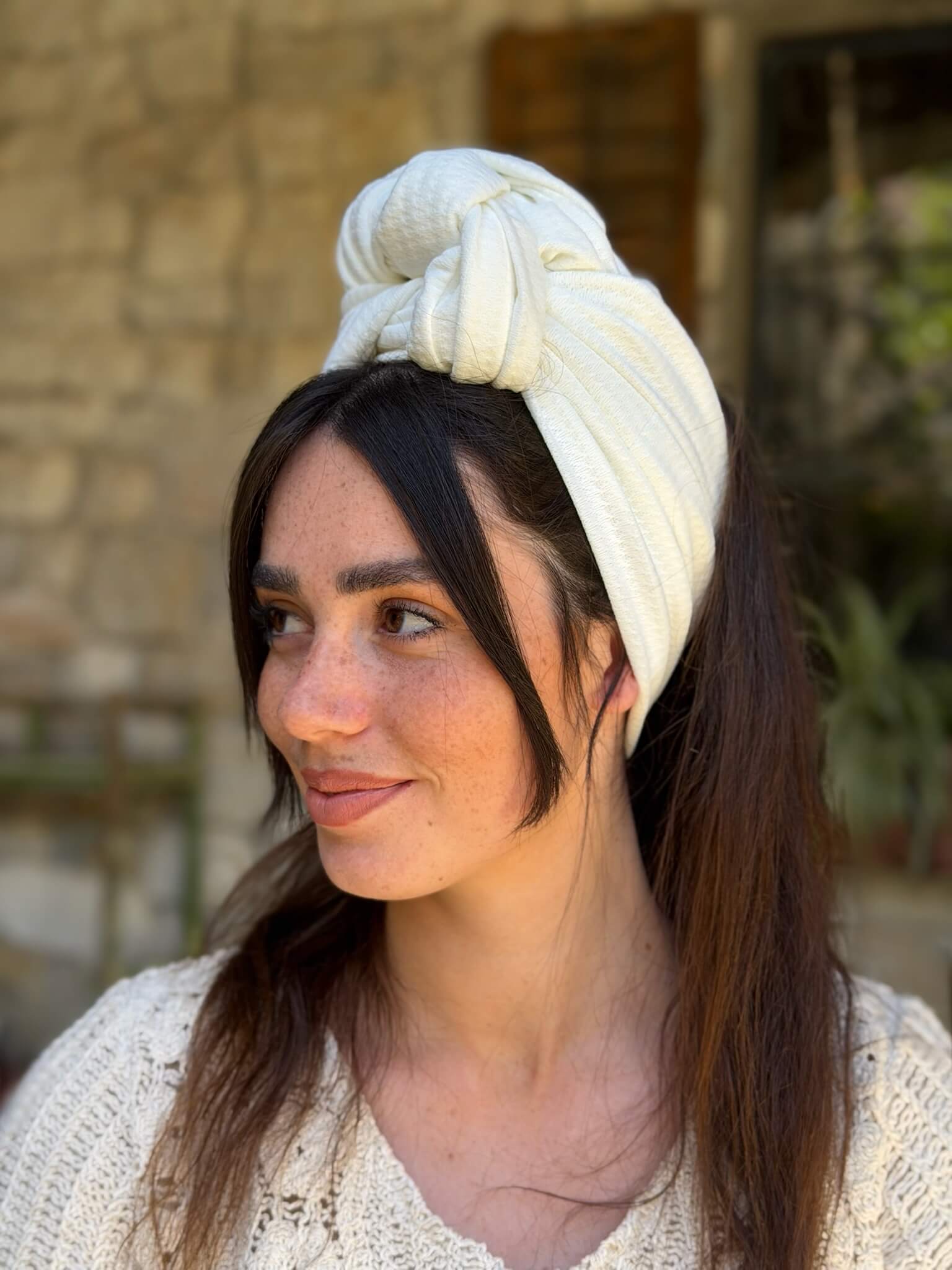 סרט קשירה לשיער בד כוורת אוף ווייט