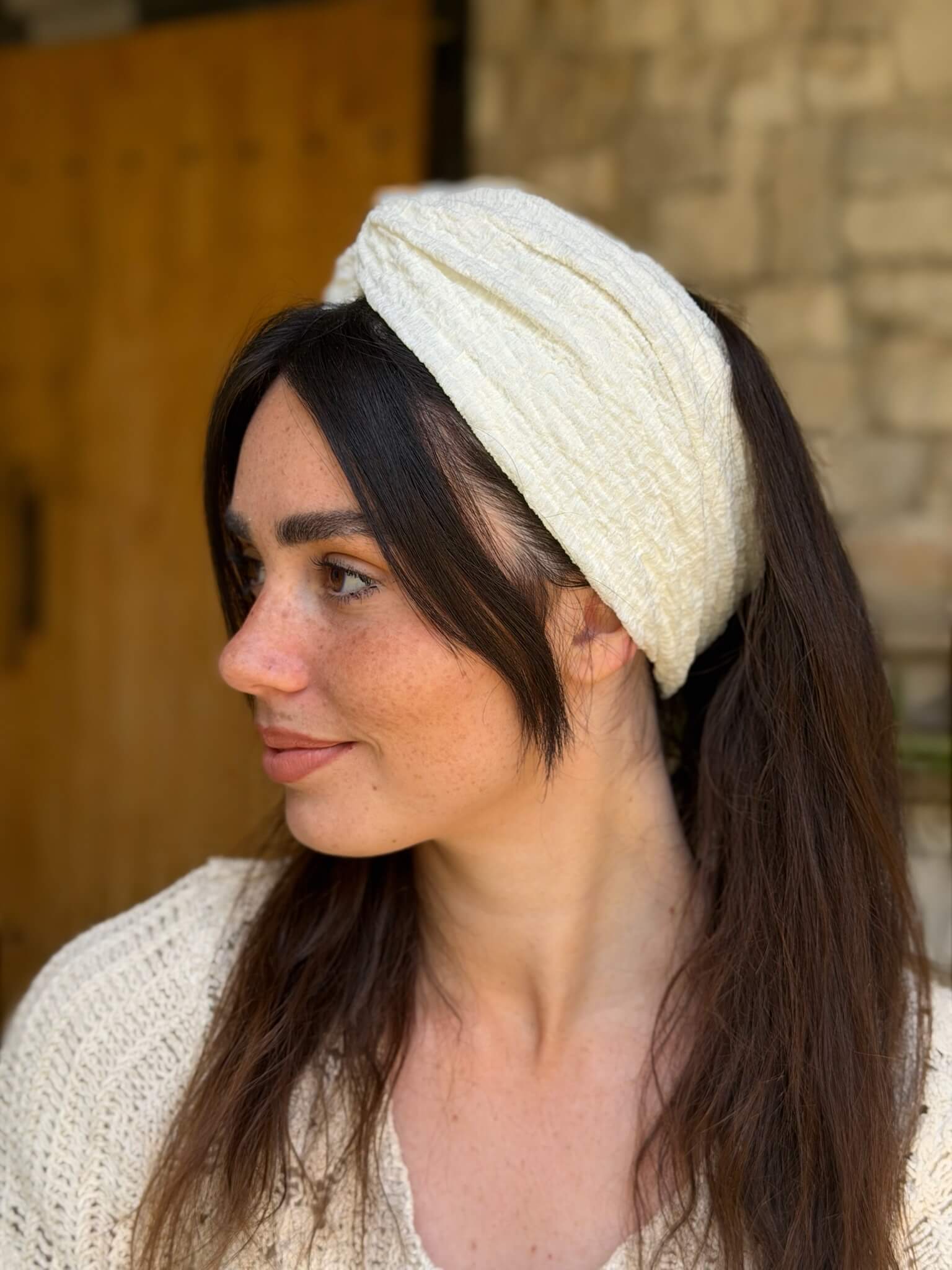 מיני טורבן בד בועות שמנת