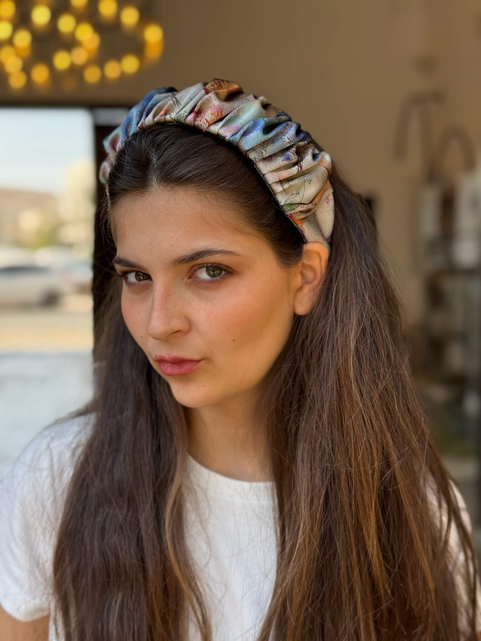 קשת לשיער שיפון טיי אנד דיי טופ צבעוני