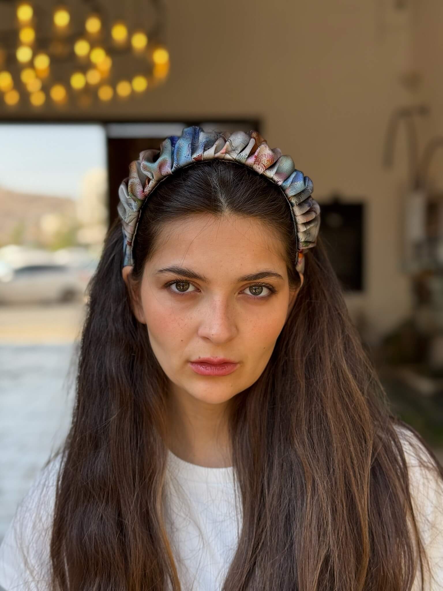 קשת לשיער שיפון טיי אנד דיי טופ צבעוני