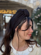 סרט קשירה לשיער מיני פליסה שחור