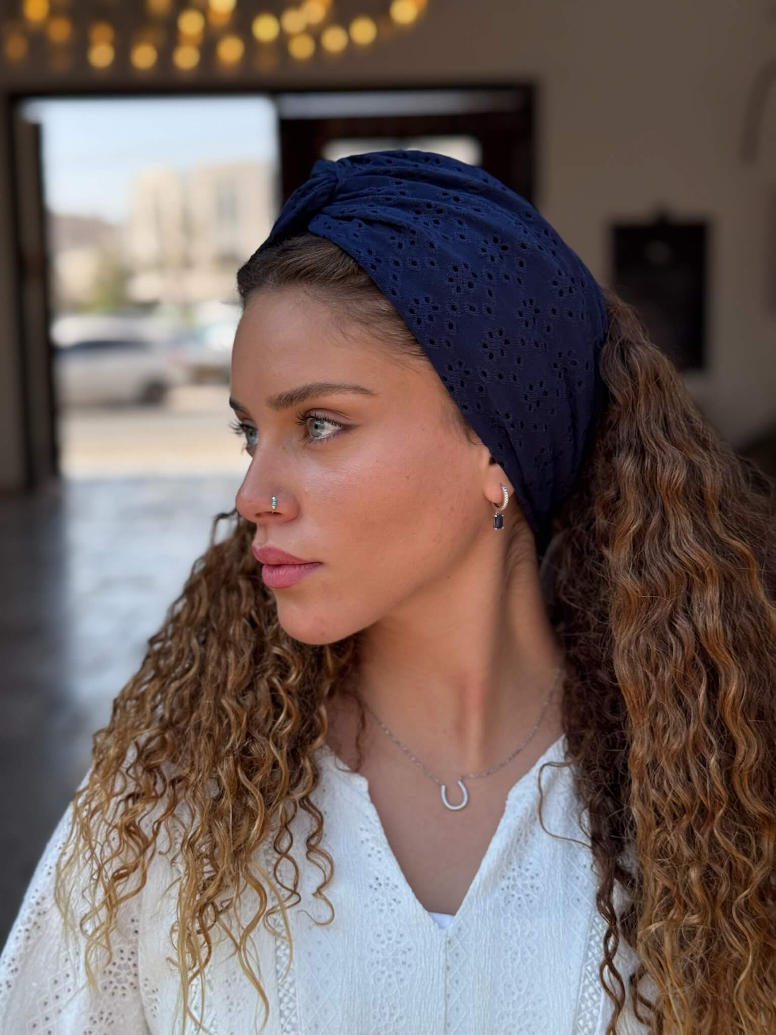 סרט לשיער קרושה כחול כהה