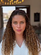 קשת לשיער שיפון זברה שחור וחום