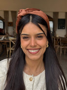 קשת לשיער חום נחושת מנצנץ