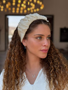 קשת לשיער שיפון מיוחד שמנת חלק