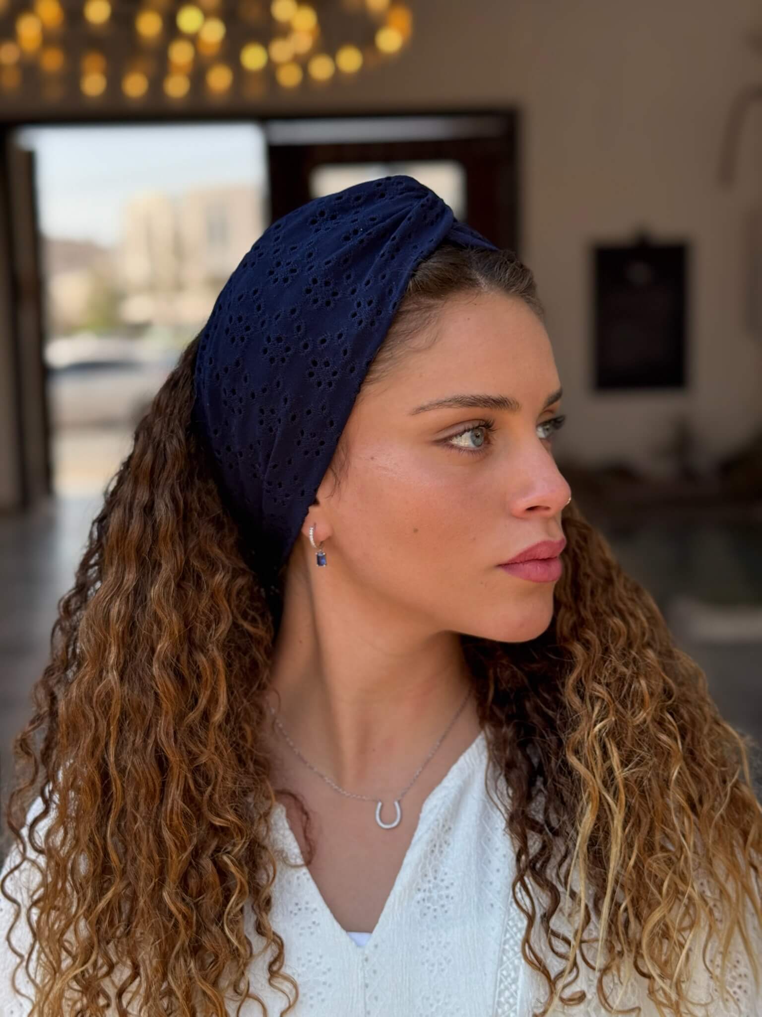 סרט לשיער קרושה כחול כהה