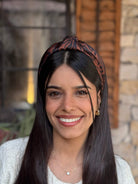 קשת לשיער שיפון זברה  חום ושחור