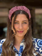 קשת לשיער פייט רשת עדין ורוד מעושן עתיק