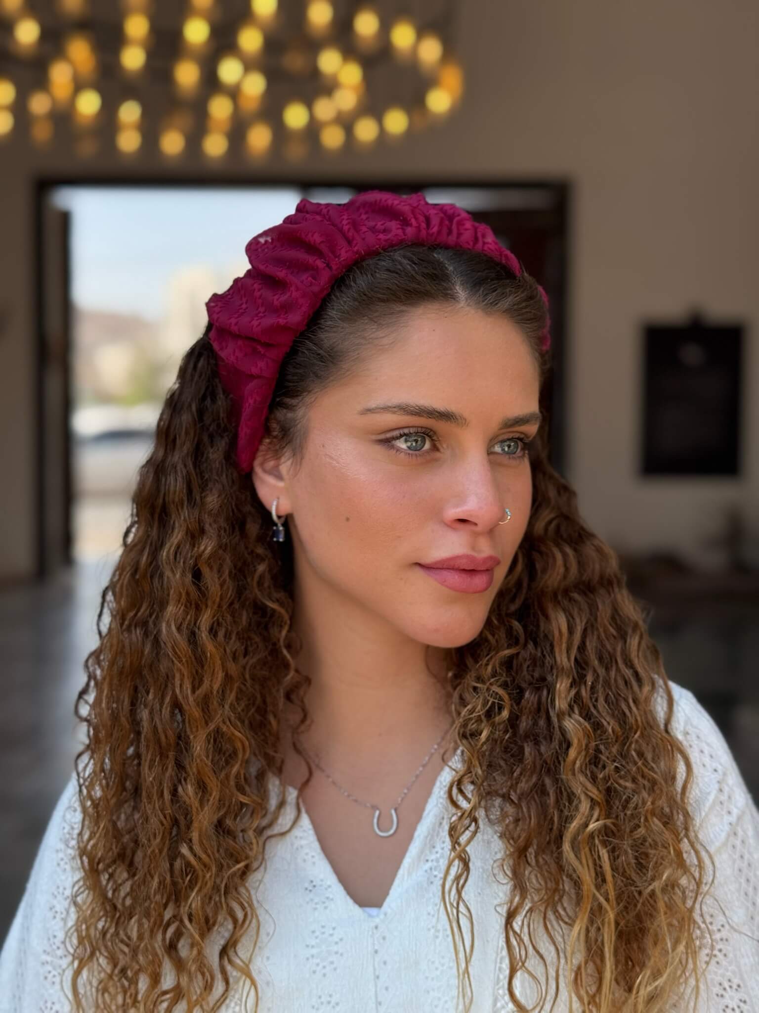 קשת לשיער שיפון מיוחד דובדבן צורות