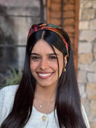 קשת לשיער שיפון צבעוני חמרה ירוק בקבוק בורדו