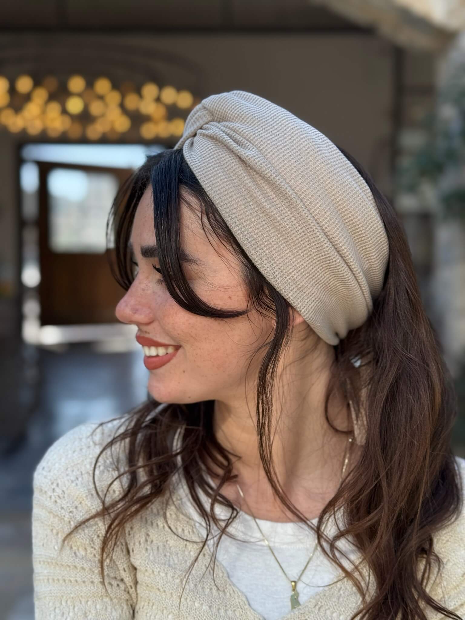 מיני טורבן פיקה צבע אבן