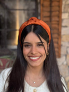 קשת לשיער שיפון חמרה מבריק