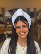 סרט קשירה רקמה ופייט לבן קלאסי