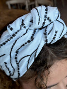 סרט קשירה לשיער אוף וית עם פייטים שחורים כמו כתר