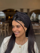 טורבן שחור שחור רשת פייט עדין