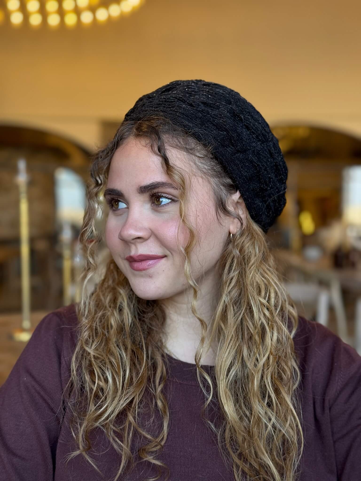 ברט פליסה שחור מבריק מנצנץ