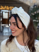 סרט קשירה לשיער אוף ווייט מבריק מנצנץ