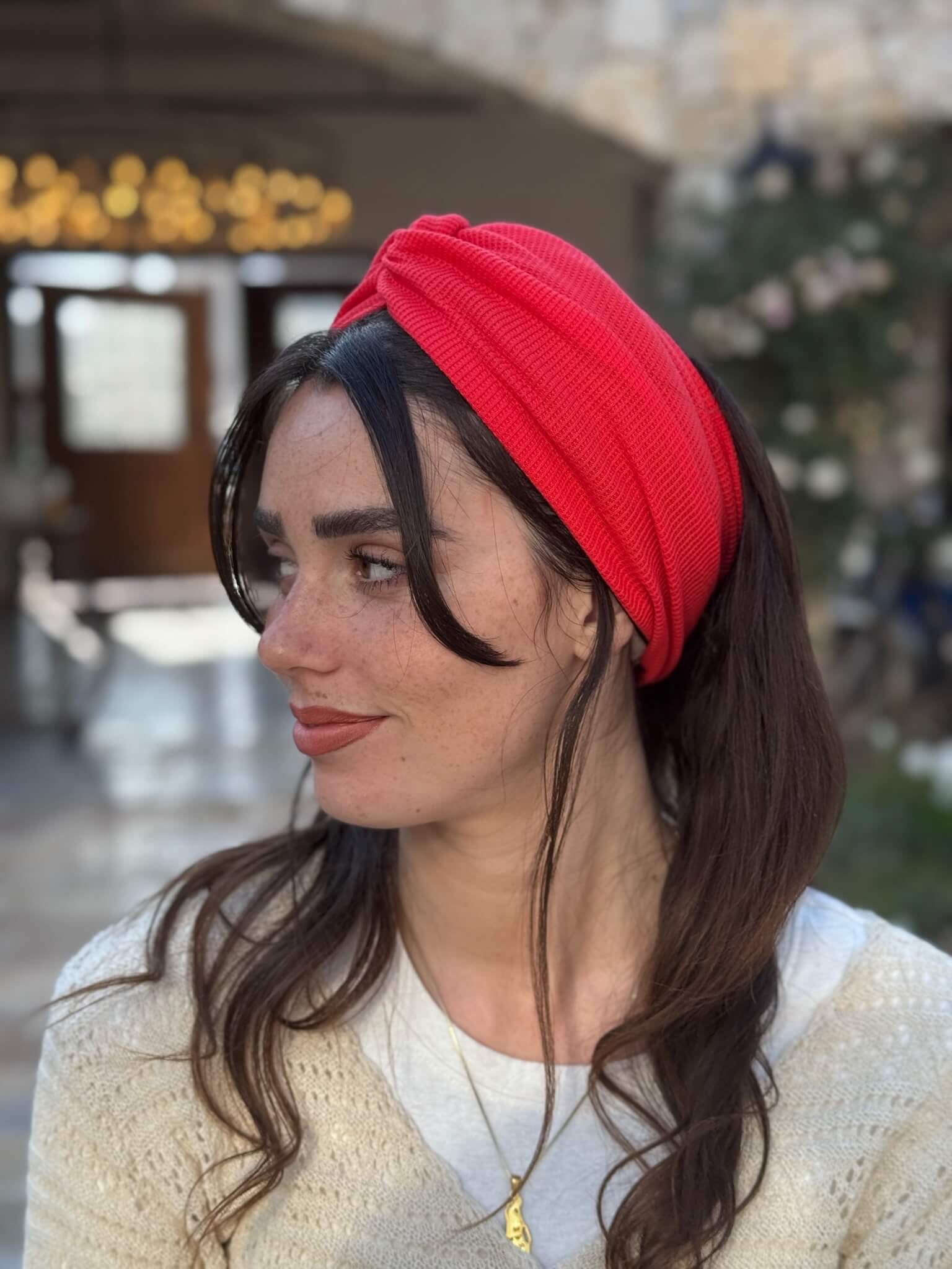 מיני טורבן פיקה אדום