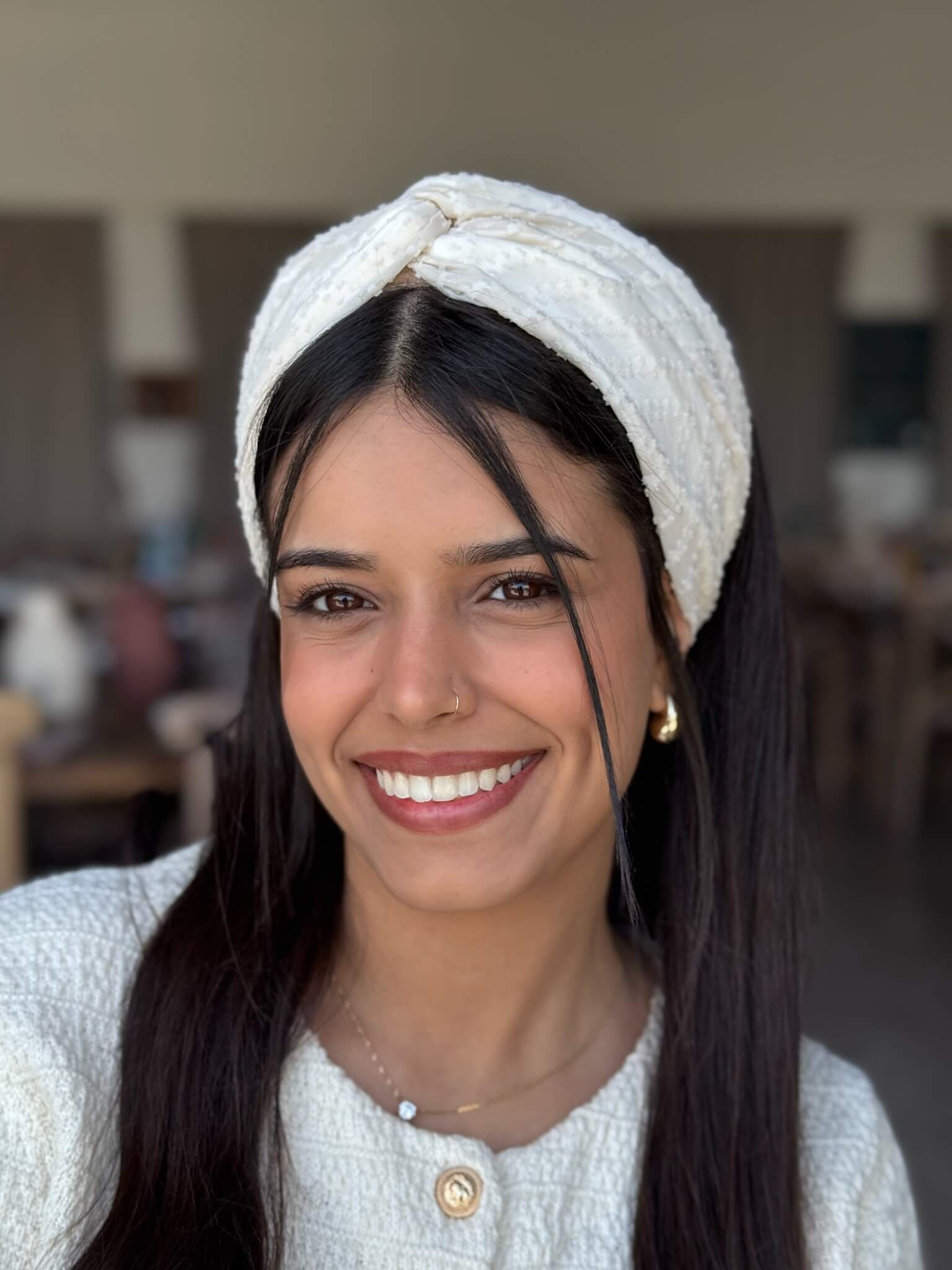 מיני טורבן שיפון שמנת צורות