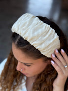קשת לשיער שיפון מיוחד שמנת חלק