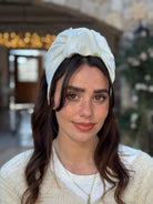סרט קשירה לשיער אוף ווייט מבריק מנצנץ